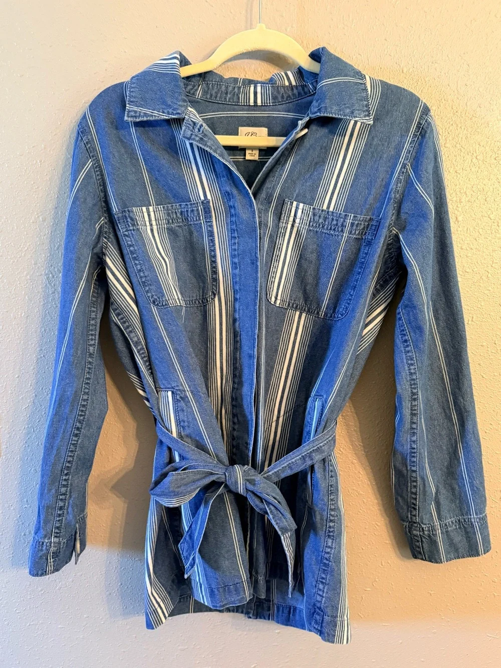 J. Crew NWT Belted Denim Jacket Small
